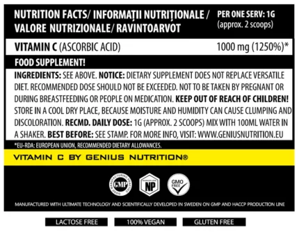 Genius Nutrition - Vitamine C - 200g